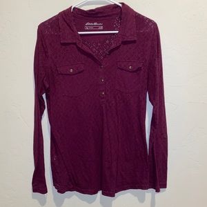Eddie Bauer maroon dress top